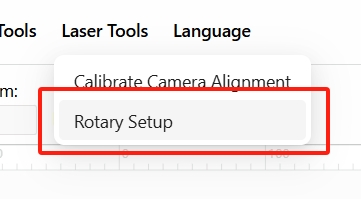 Select the Rotary Setup